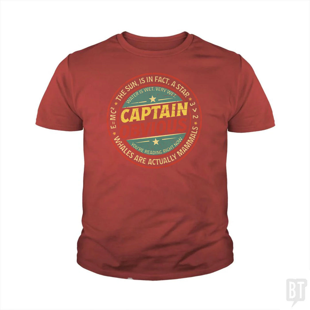 Captain Obvious Kids Shirt