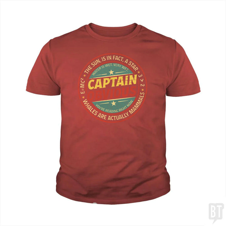 Captain Obvious Kids Shirt