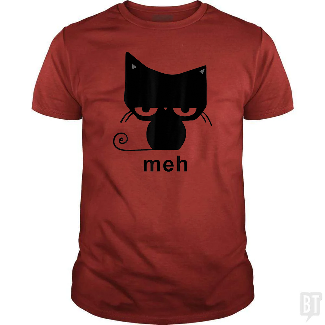 Meh Black Cat Funny