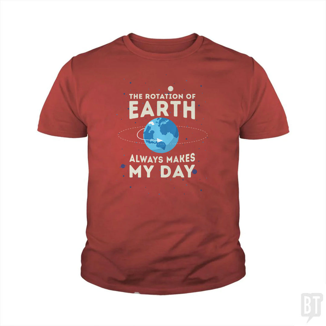 Earth Rotation Kids Shirt