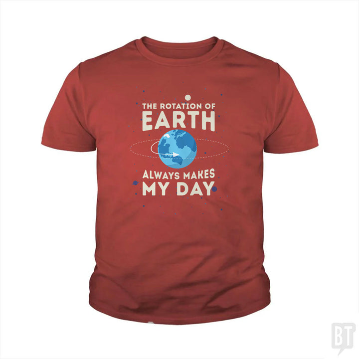 Earth Rotation Kids Shirt