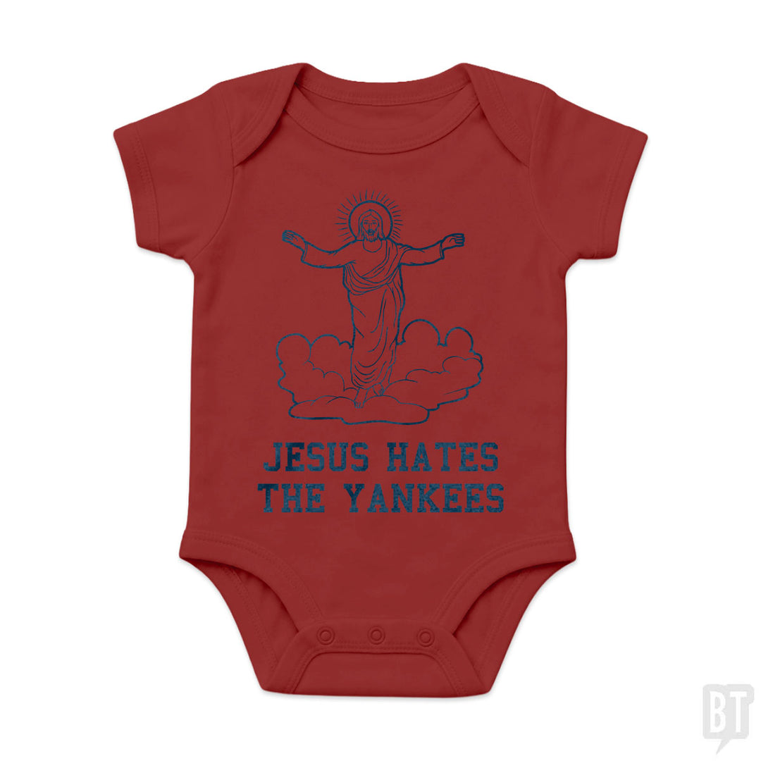Jesus Hates the Yankees Baby One-Piece