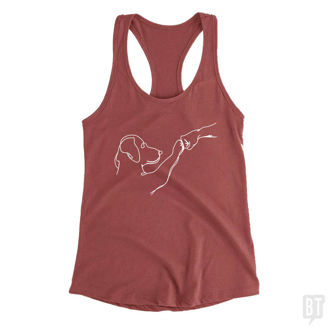 Dog and Human Fist Bump Tank Top