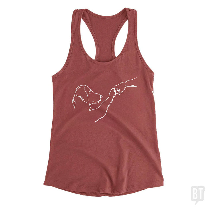 Dog and Human Fist Bump Tank Top