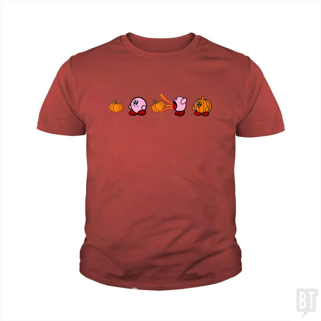 Kirby Pumpkin Kids Shirt