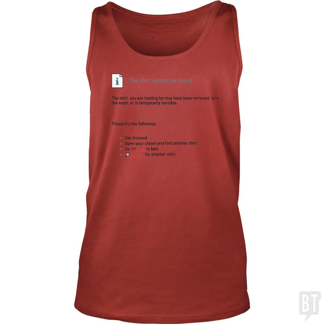 This Shirt Cannot Be Found Tank Top