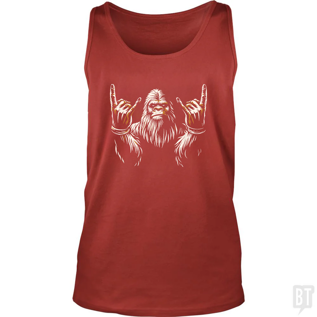 Bigfoot Rock On Tank Top