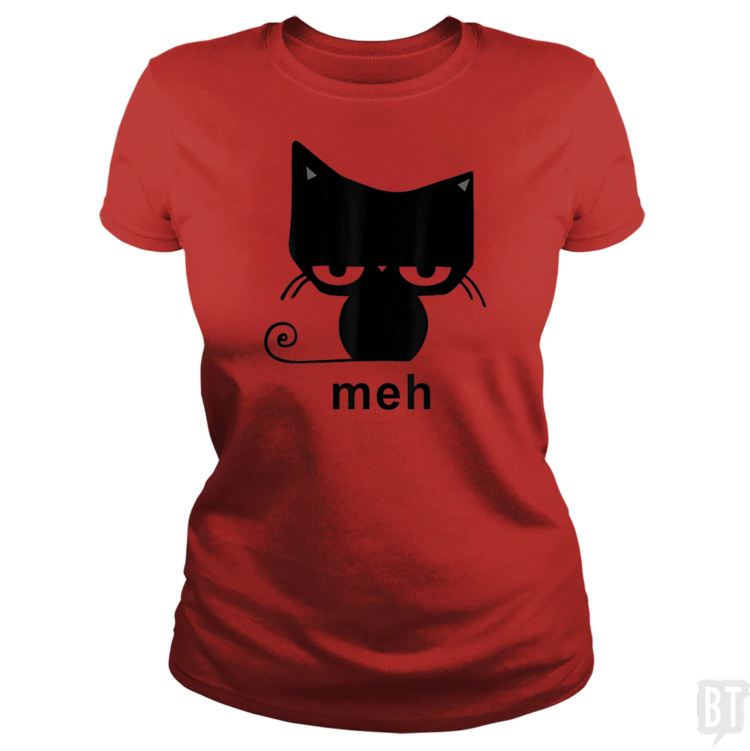 Meh Black Cat Funny