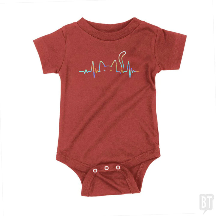 Heartbeat Cat Lover Baby One-Piece