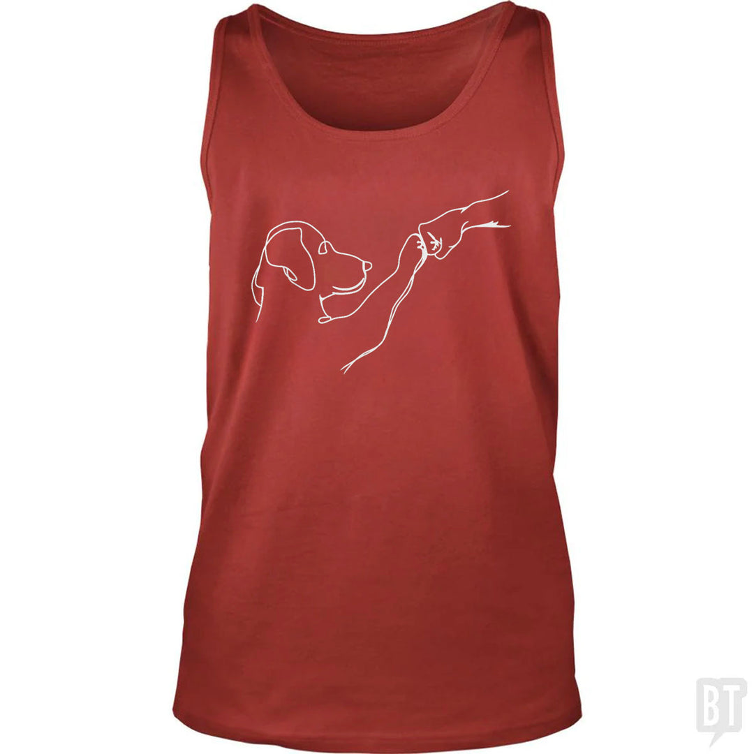 Dog and Human Fist Bump Tank Top