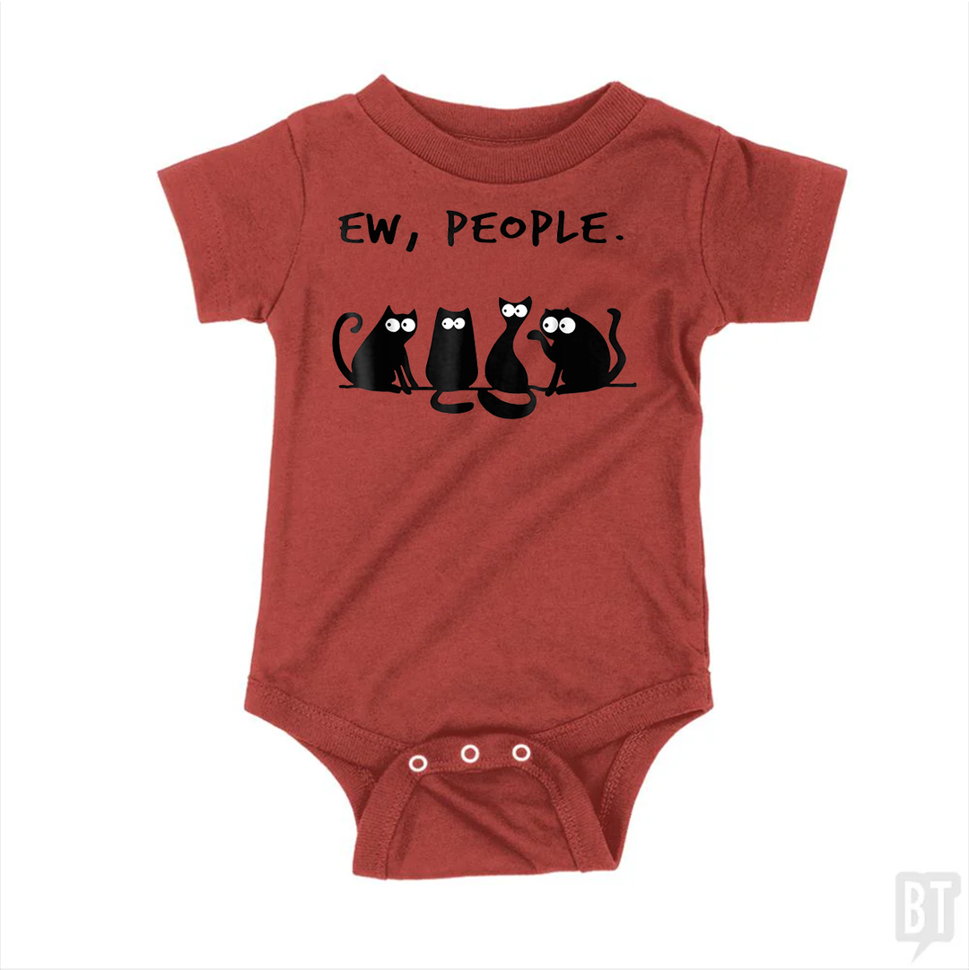Funny Cat Ew, People Baby One-Piece