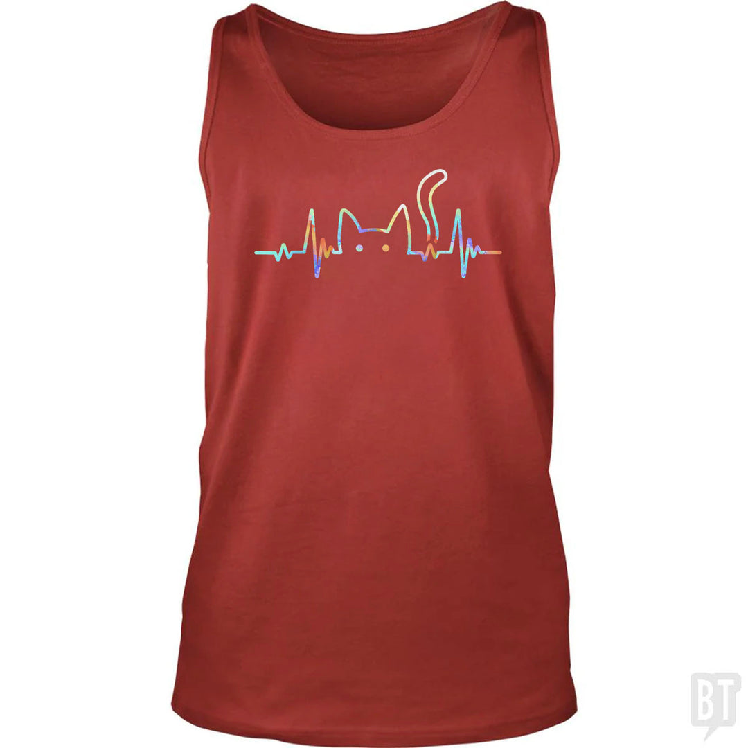 Heartbeat Cat Lover Tank Top