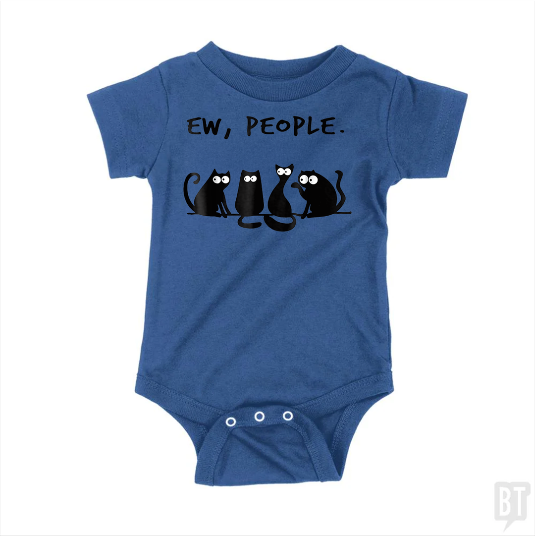 Funny Cat Ew, People Baby One-Piece