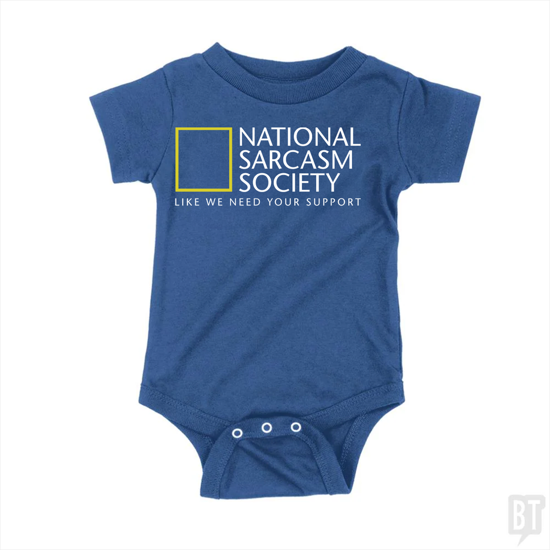 National Sarcasm Society Baby One-Piece