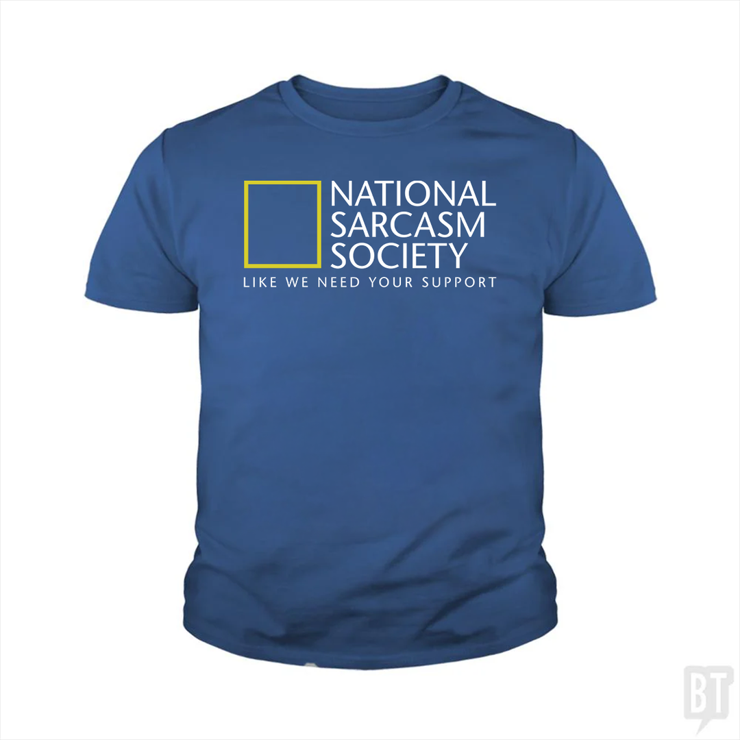 National Sarcasm Society Kids Shirt