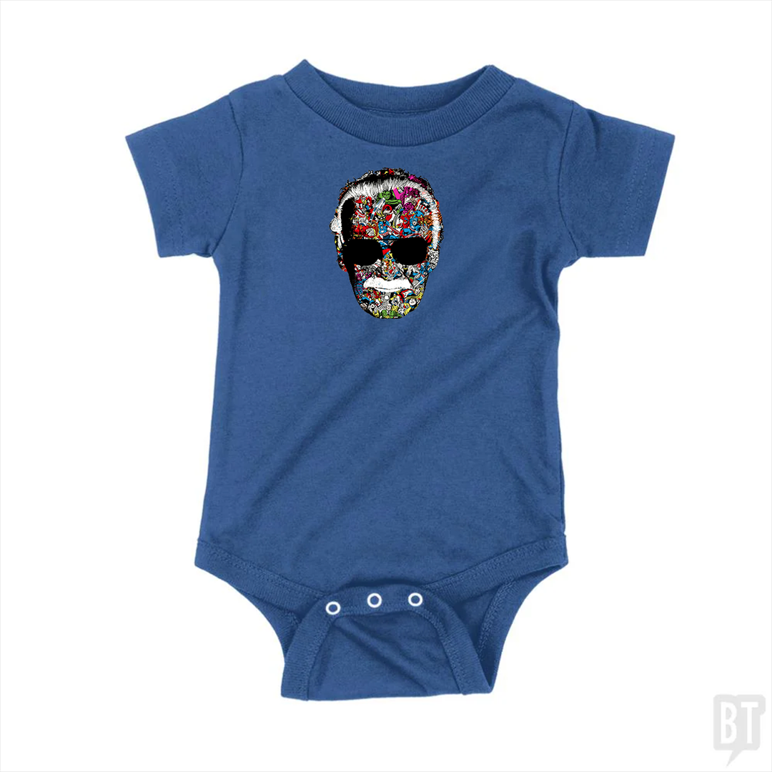 Stan Lee Man of Many Faces Baby One-Piece