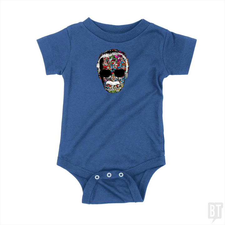 Stan Lee Man of Many Faces Baby One-Piece