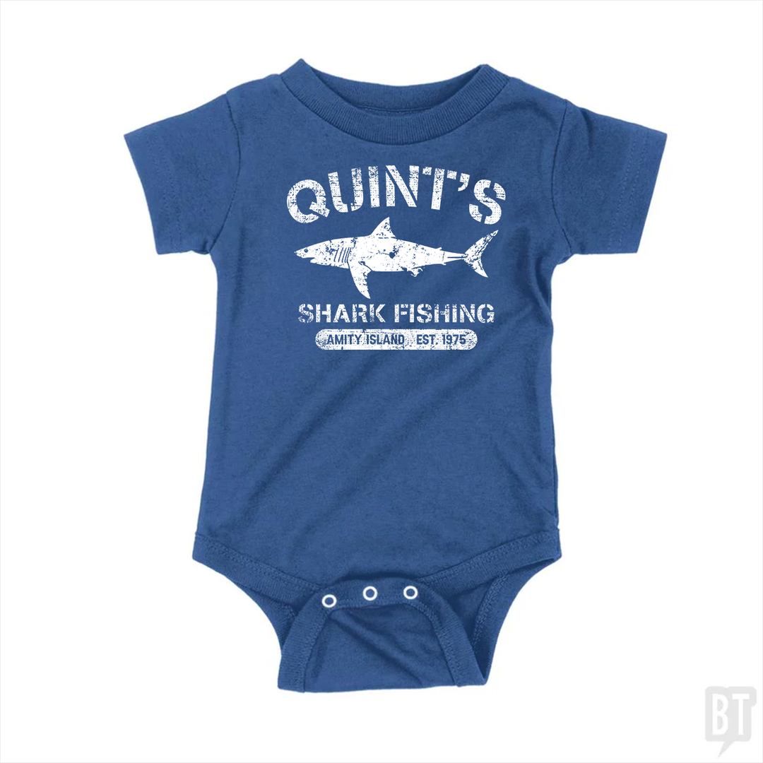 Quint's Shark Fishing  Baby One-Piece
