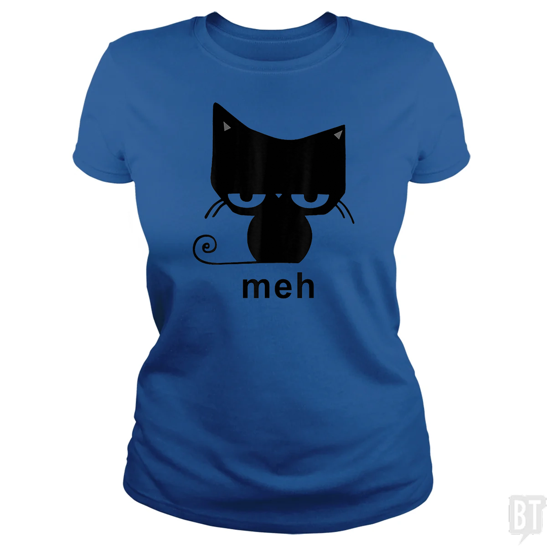 Meh Black Cat Funny
