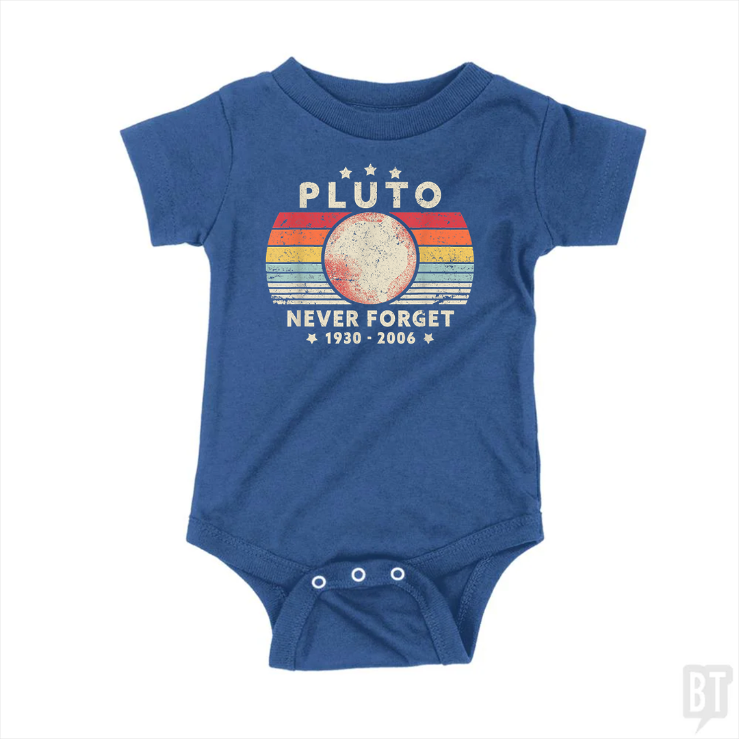 Never Forget Pluto Baby One-Piece