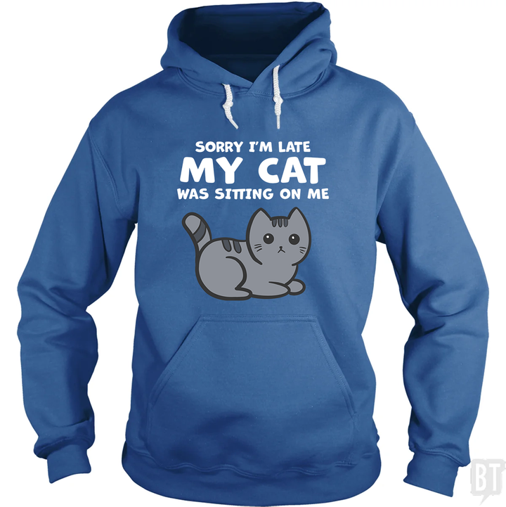 Sorry I'm Late My Cat Was Sitting On Me Hoodie