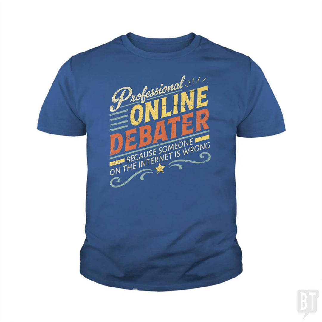 Professional Online Debater Kids Shirt