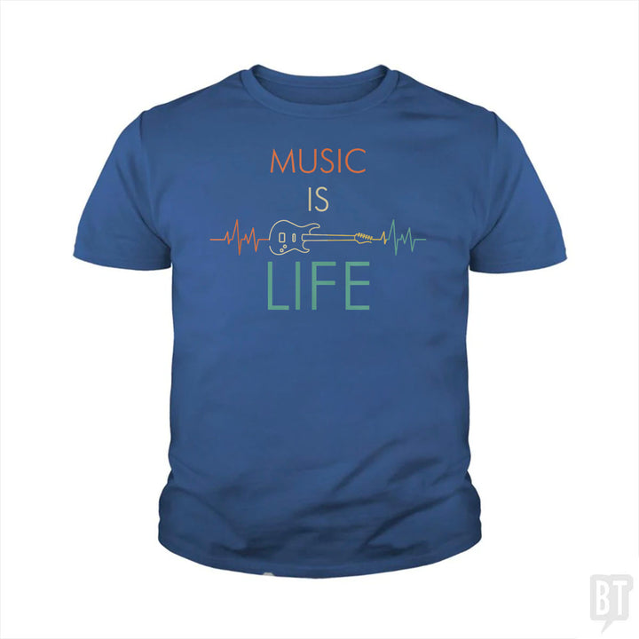 Music Is Life Kids Shirt