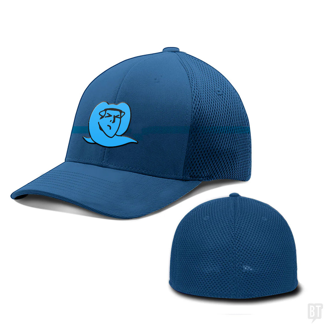 Custom Blue Logo Flexfit Hats
