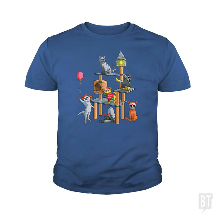 Cat Horror Movies Kids Shirt
