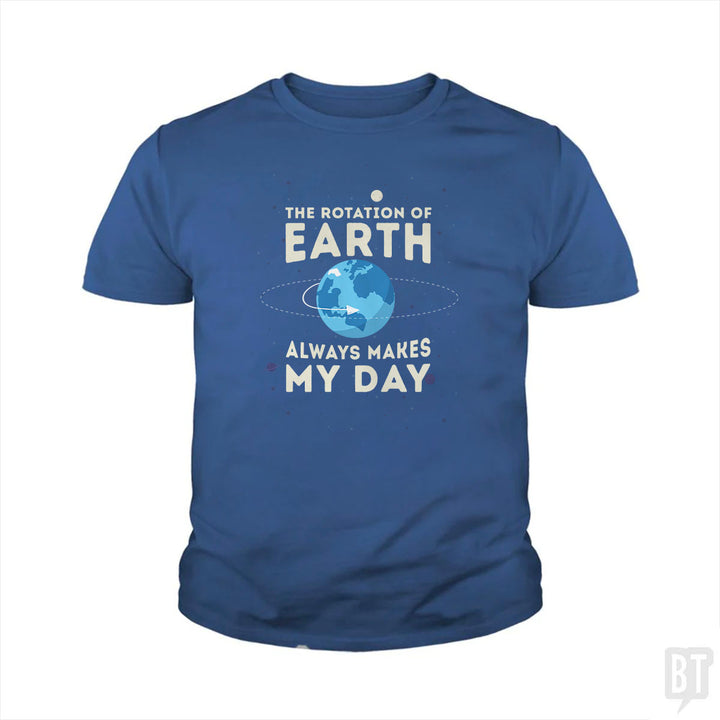 Earth Rotation Kids Shirt
