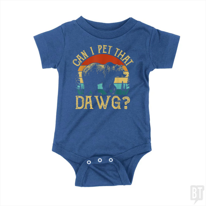 Can I Pet That Dawg Baby One-Piece