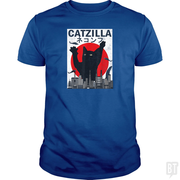 Vintage Catzilla Japanese Sunset