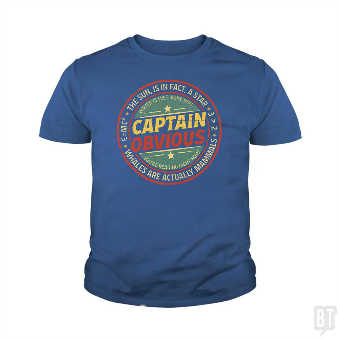 Captain Obvious Kids Shirt