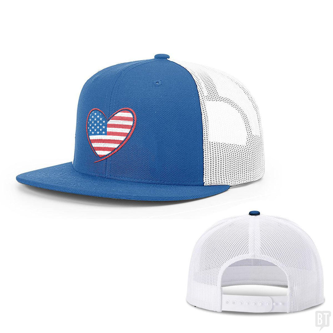 Heart US Flag Hats