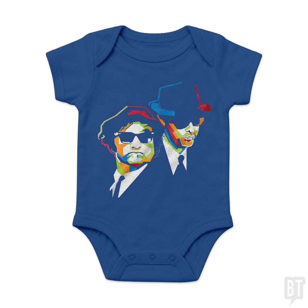 Blues Brothers Cubism Baby One-Piece