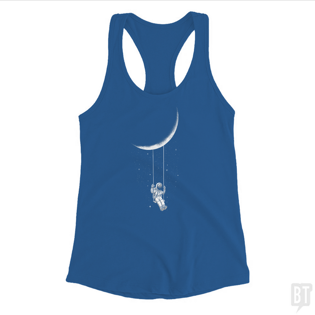Astronaut on Moon Swing Tank Top