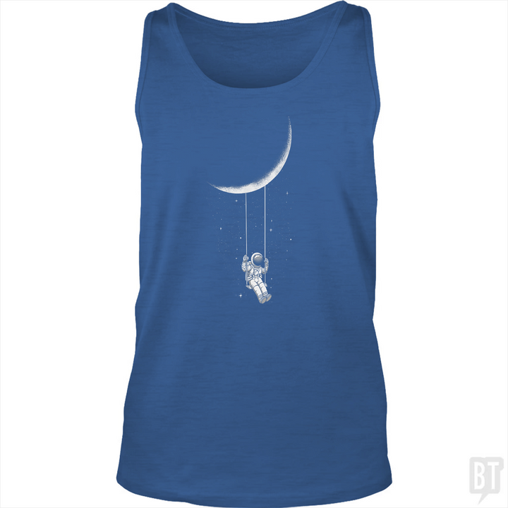 Astronaut on Moon Swing Tank Top