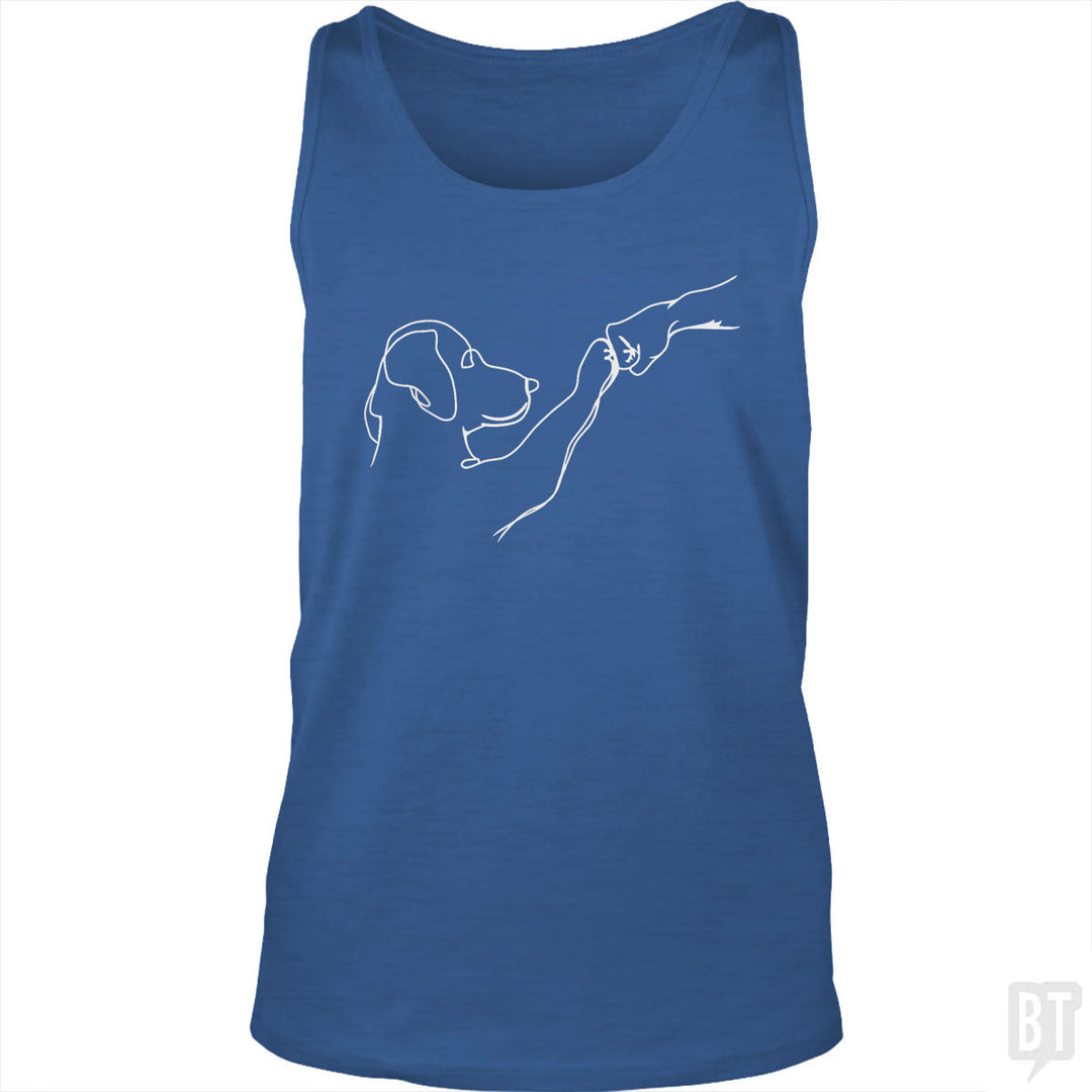 Dog and Human Fist Bump Tank Top