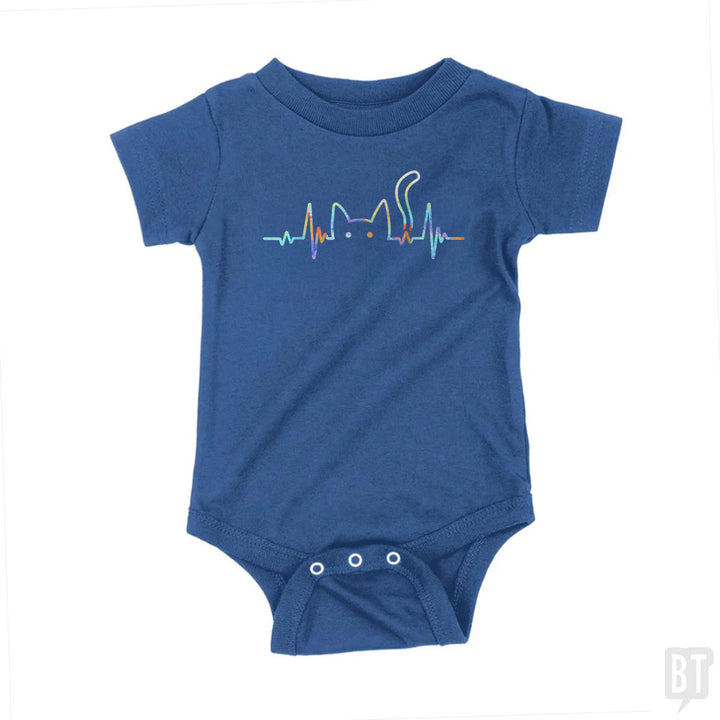 Heartbeat Cat Lover Baby One-Piece