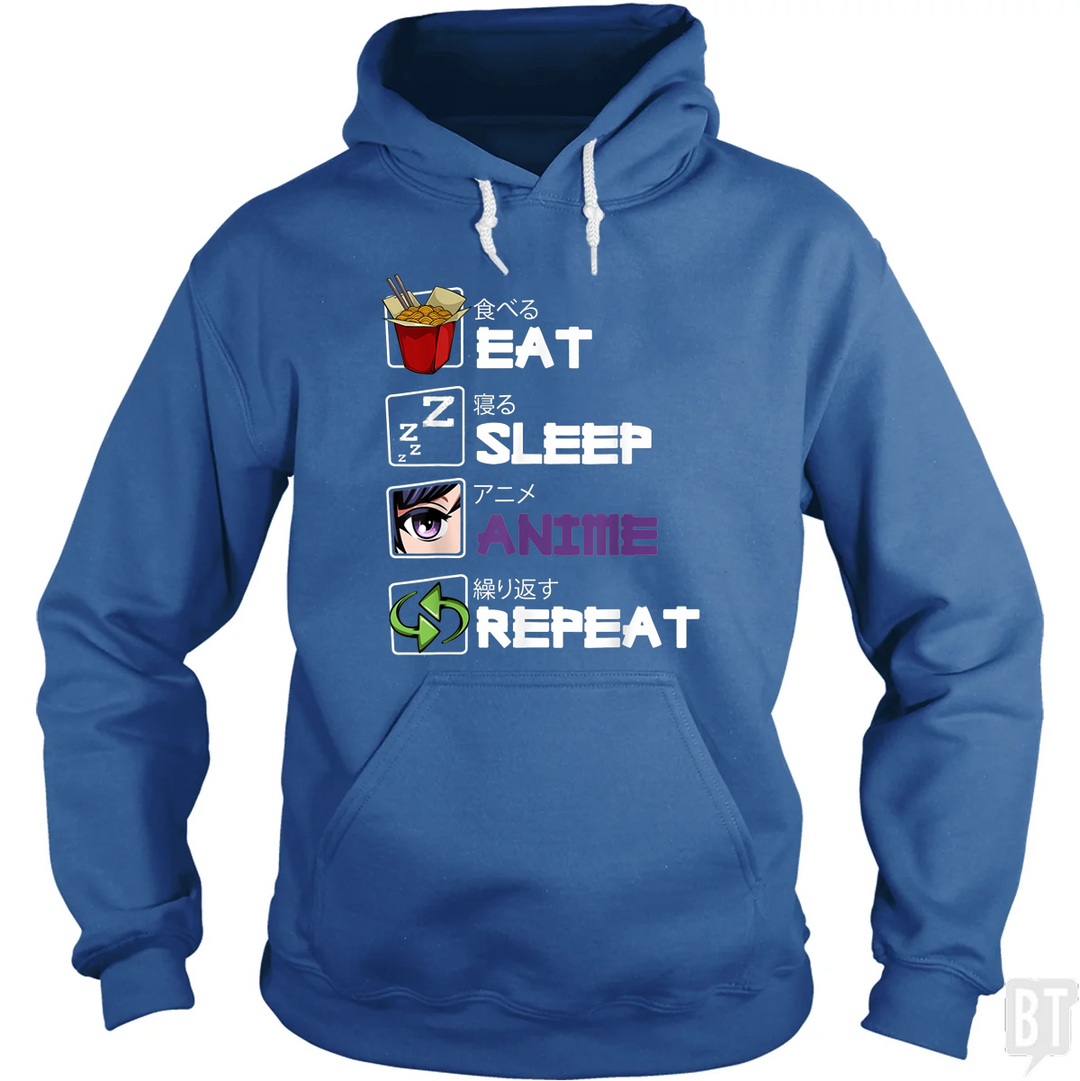 Eat Sleep Anime Repeat Hoodie