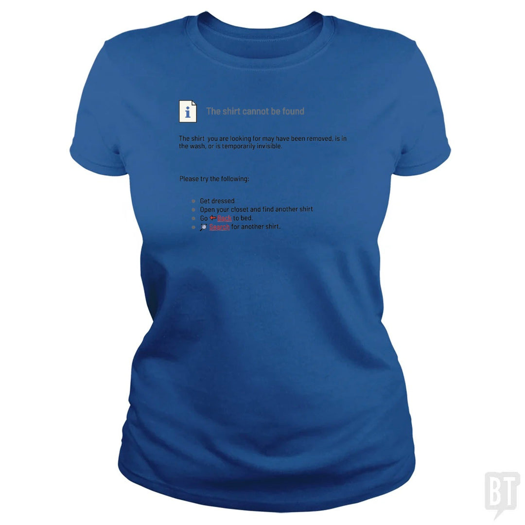 This Shirt Cannot Be Found