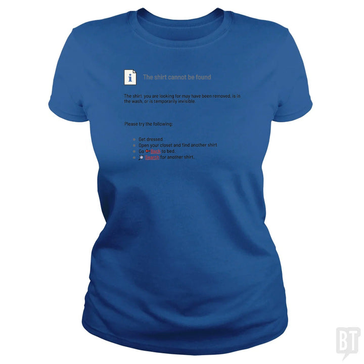 This Shirt Cannot Be Found