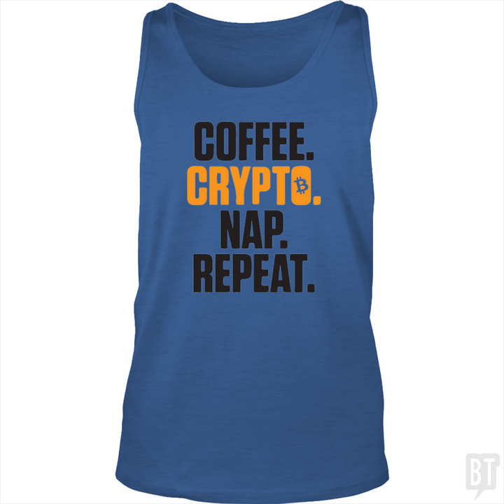 TCoffee Crypto Nap Repeat Tank Top