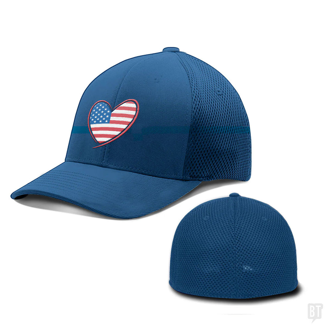 Heart US Flag Hats