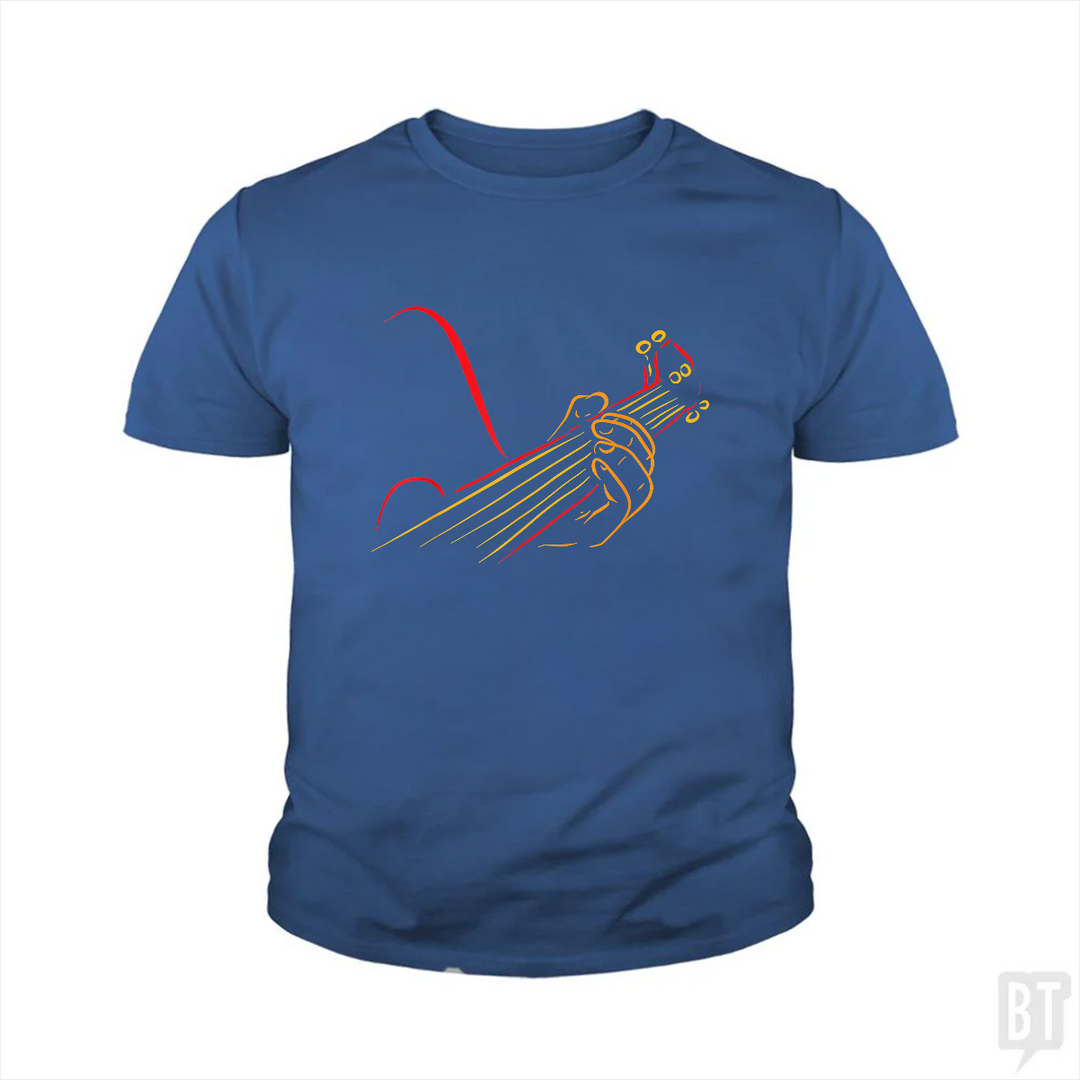 Playing Guitar Music Life Kids Shirt