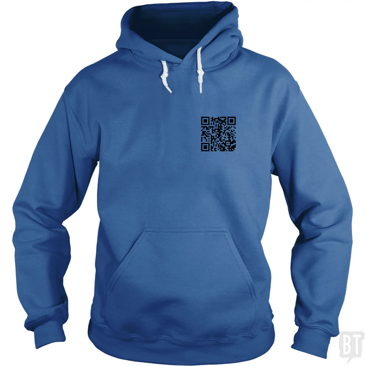 Rickroll QR Left Chest Hoodie