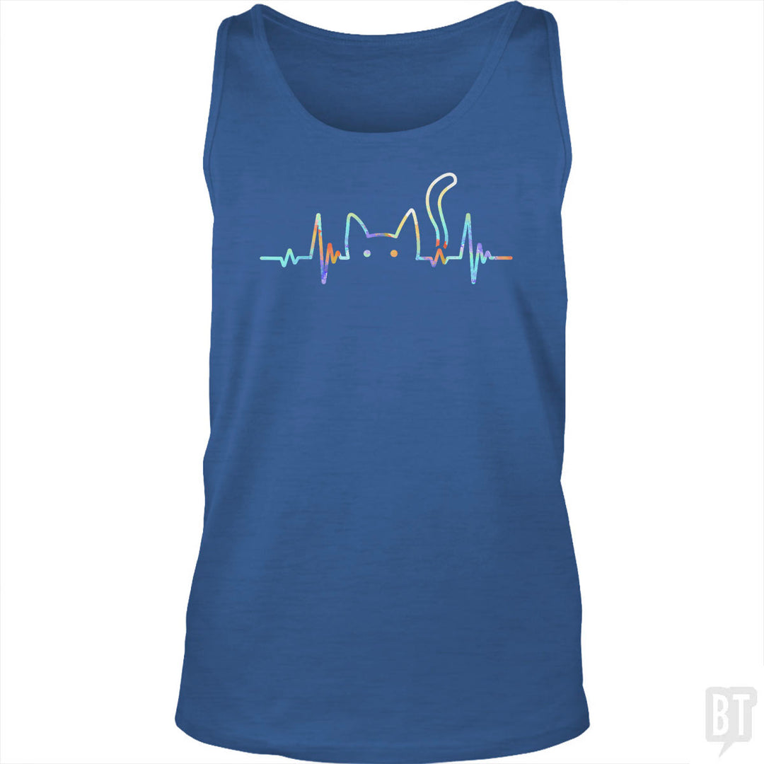 Heartbeat Cat Lover Tank Top