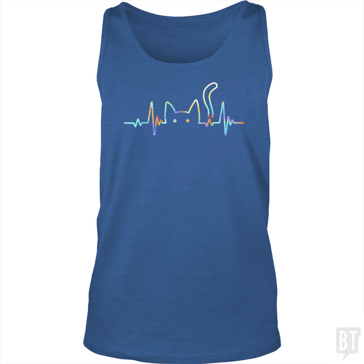 Heartbeat Cat Lover Tank Top