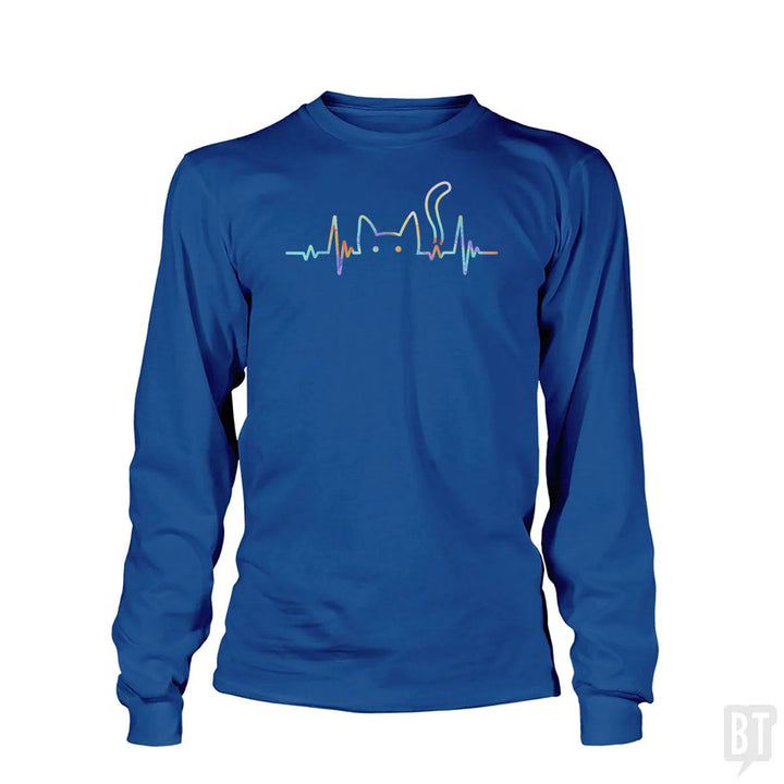 Heartbeat Cat Lover Long Sleeve