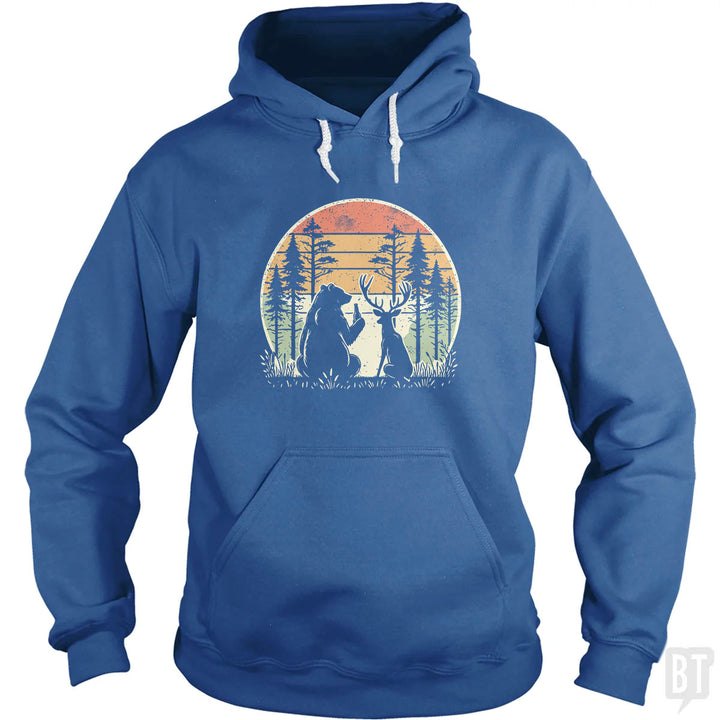 Bear And Deer Share A Beer Hoodie